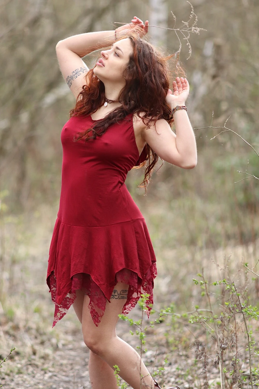 4 Backless Hood Dress