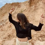 Haut en tricot brise tropicale