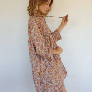 Abito floreale con fiocco