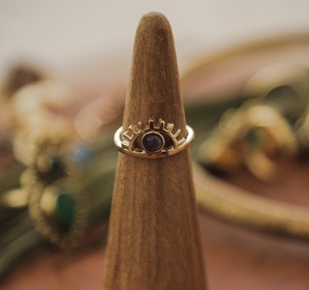 5 Bohemian Eye Symbol Ring