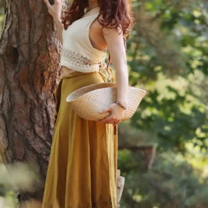 Gonna tribale con stampa a blocchi