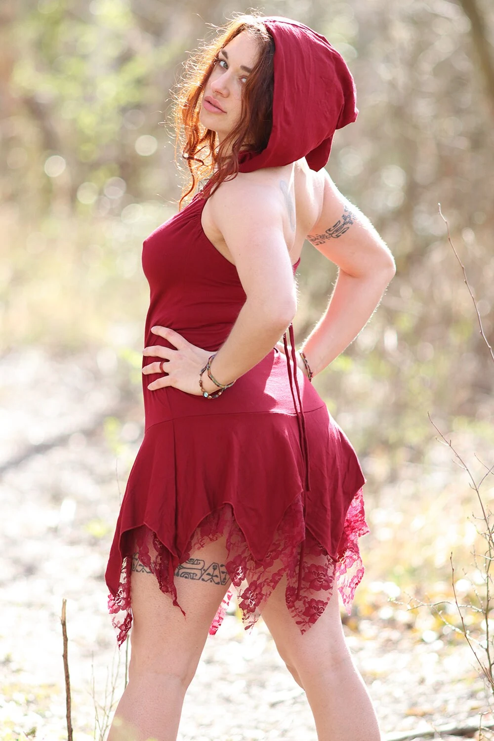 5 Backless Hood Dress