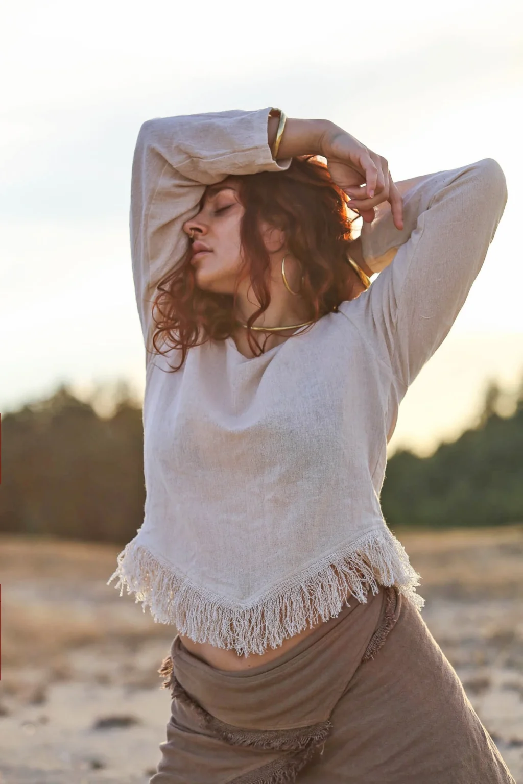 Fringed Cotton Top