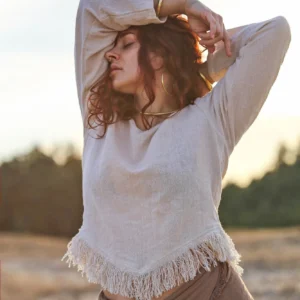 Fringed Cotton Top