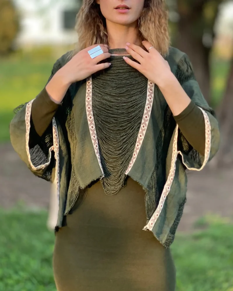 Poncho Hilos de Marfil