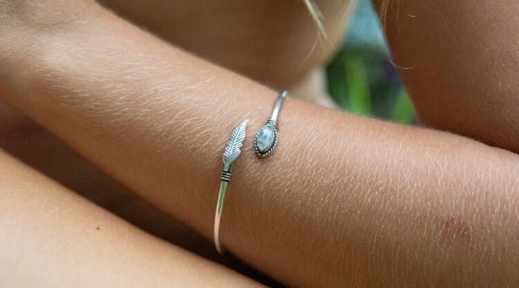 Moonstone Leaf Bracelet