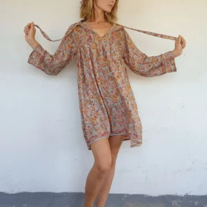 Abito floreale con fiocco