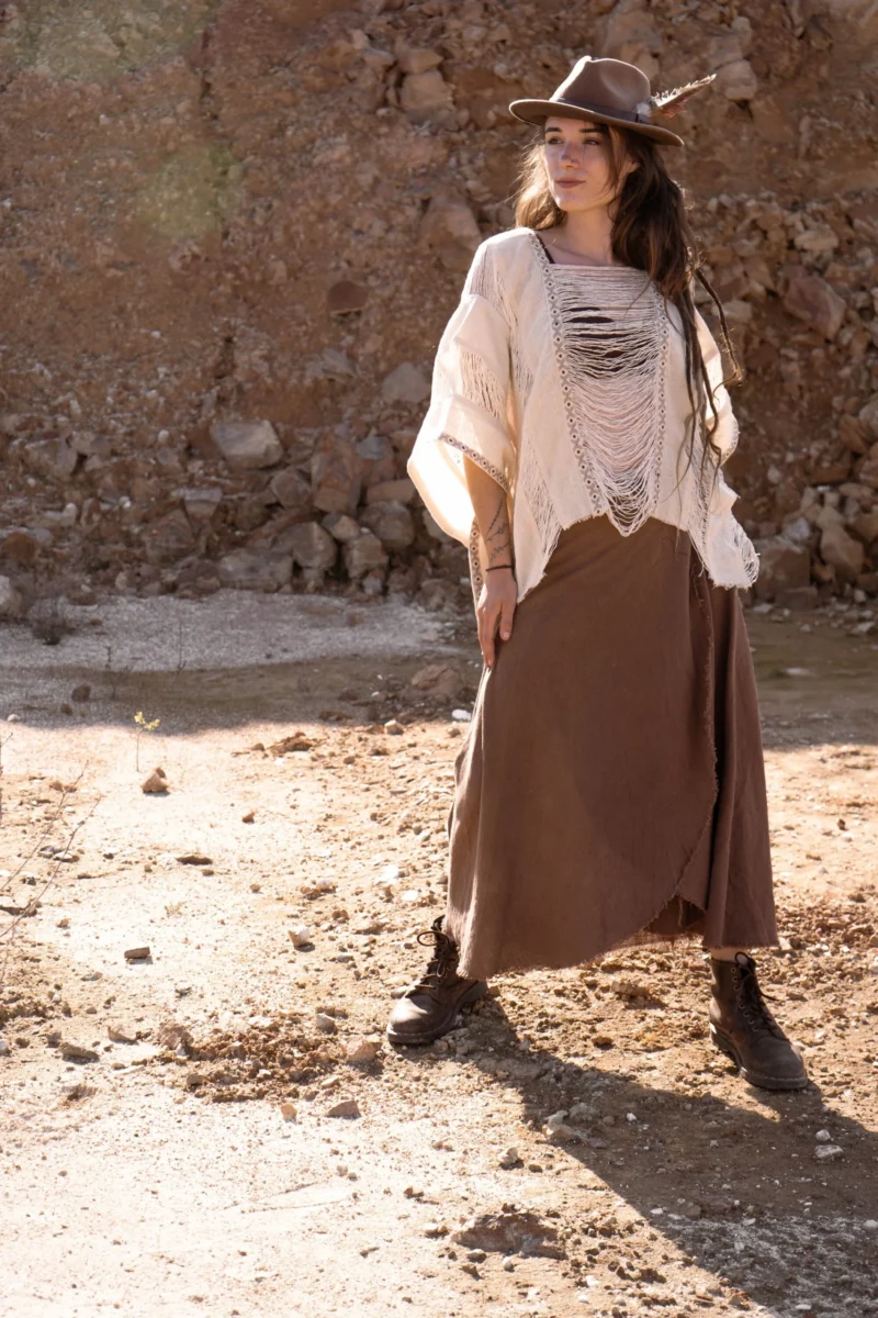 Poncho Hilos de Marfil