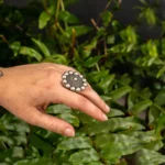 Sunburst Pattern Statement Ring