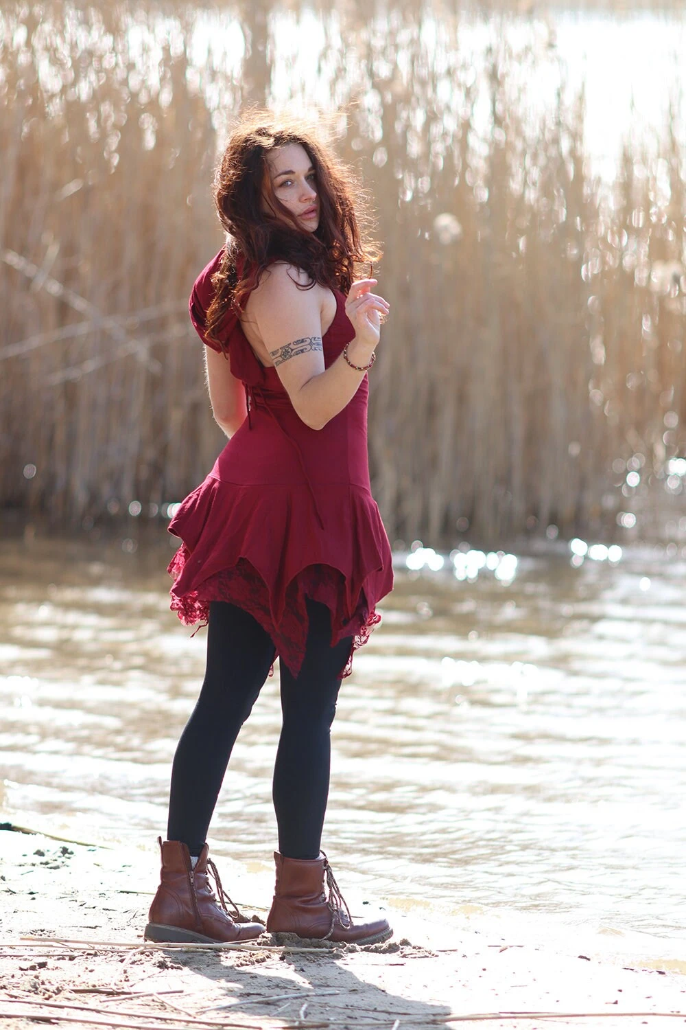 7 Backless Hood Dress