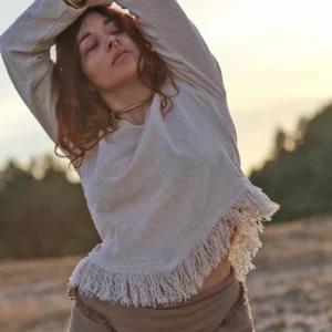 Fringed Cotton Top