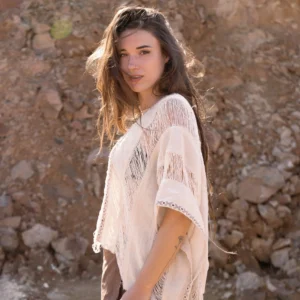 Poncho Hilos de Marfil