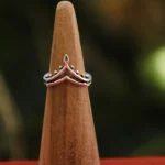 Bague tendance chevron doré
