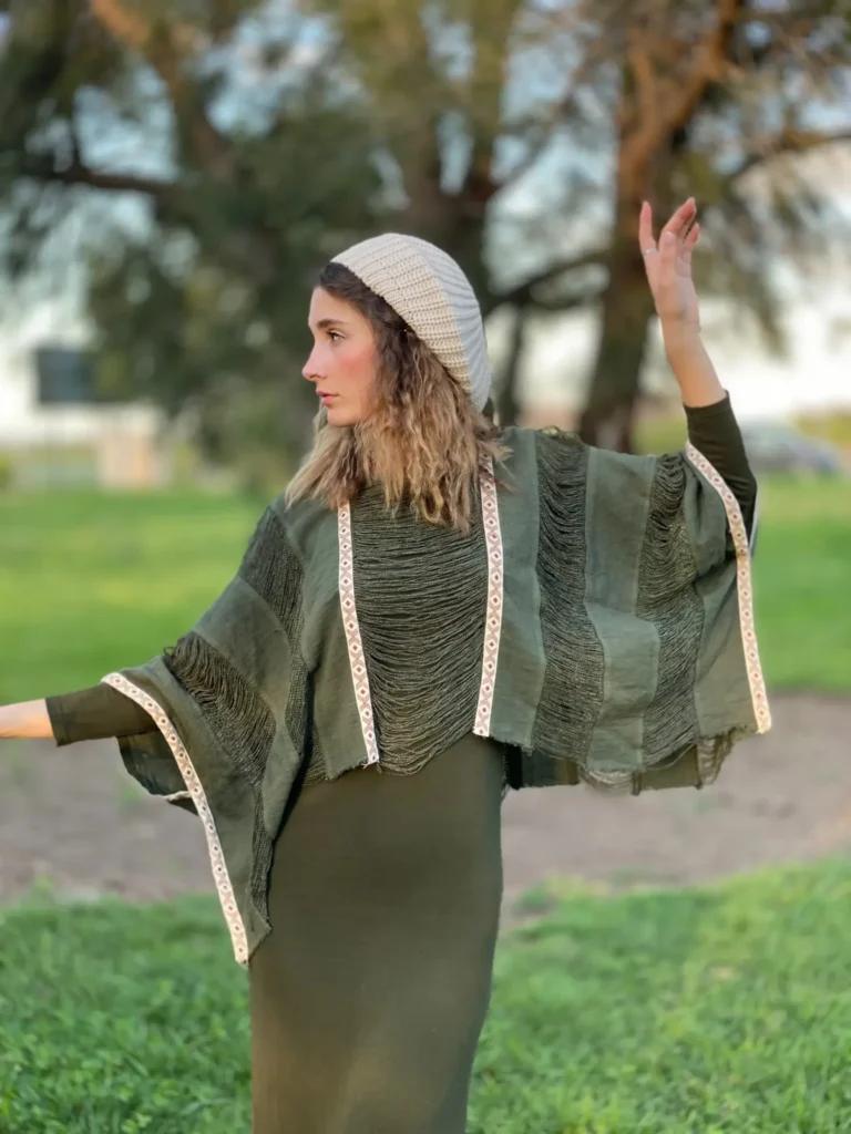 Poncho Fils Ivoire