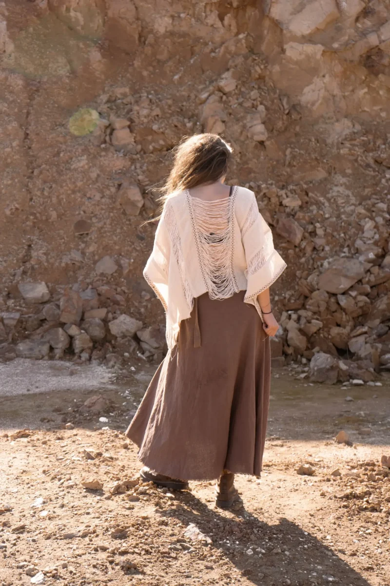 Poncho Hilos de Marfil