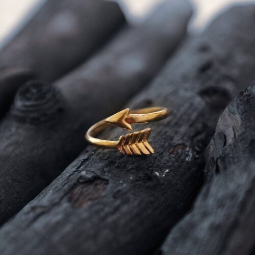Handcrafted Arrow Wrap Ring