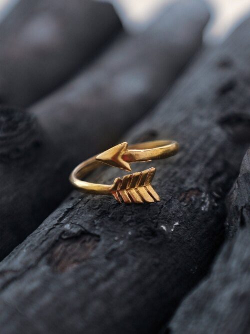 Handcrafted Arrow Wrap Ring