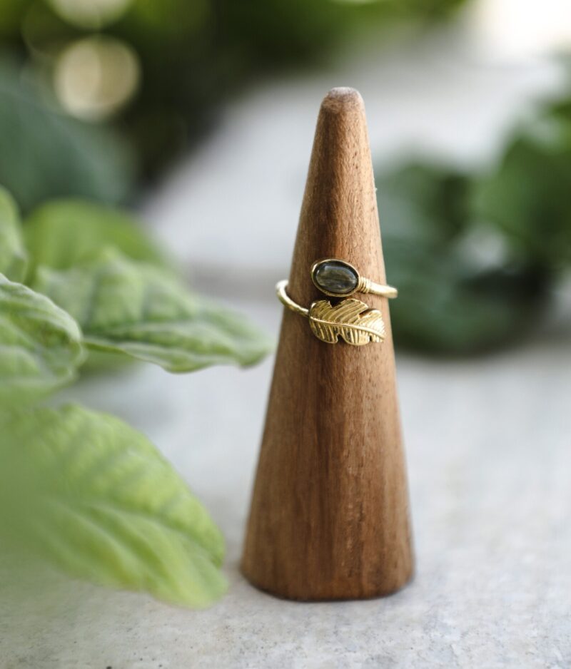 Anillo ajustable Leaf Wrap