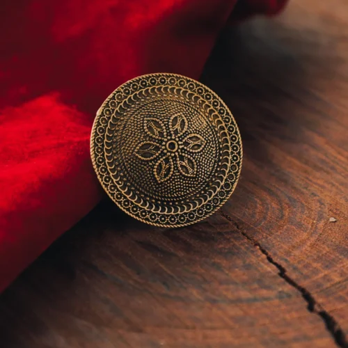 Antique Brass Mandala Ring