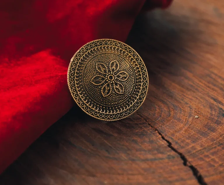 Anello Mandala in ottone antico
