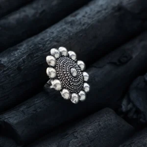 Sunburst Pattern Statement Ring