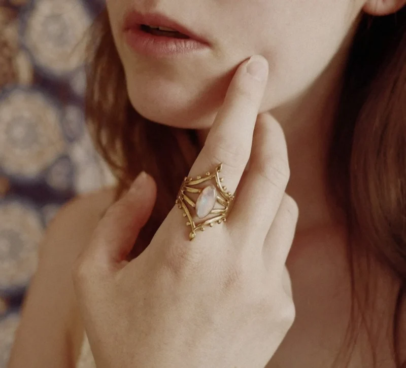 Mondstein Messing Statement Ring