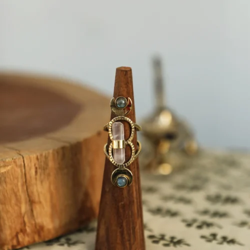Double Sided Moon Ring