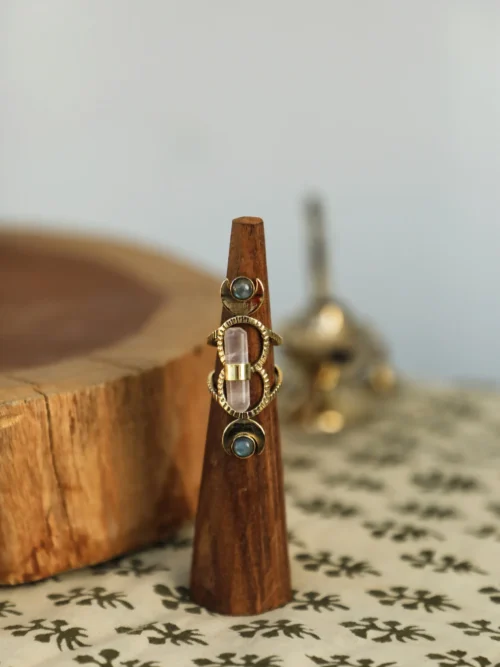 Double Sided Moon Ring