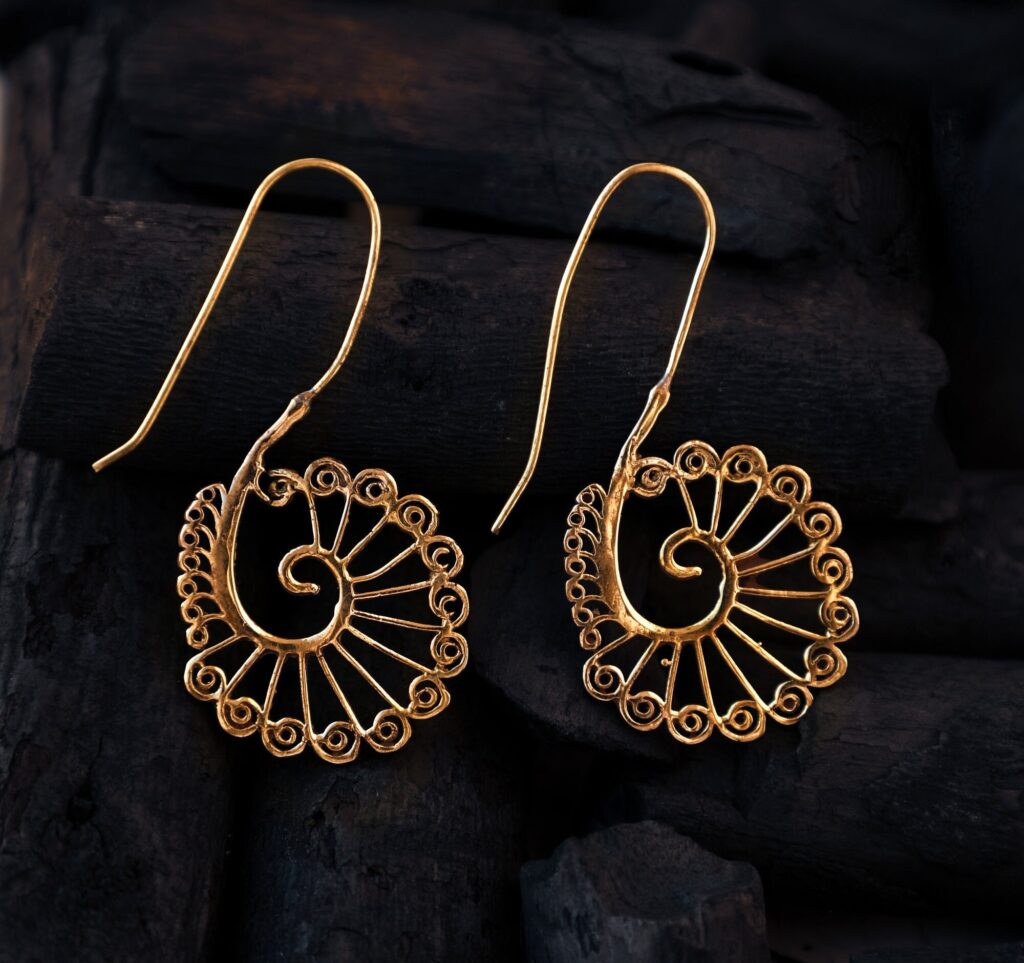 Peacock Feather Earring