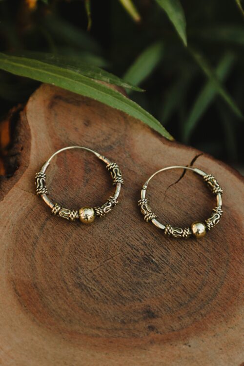 Pendientes de aro tribales