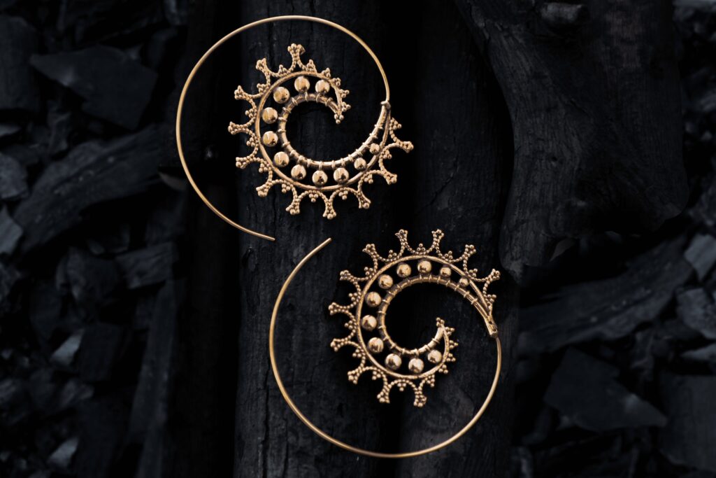 Mandala Spiral Earring