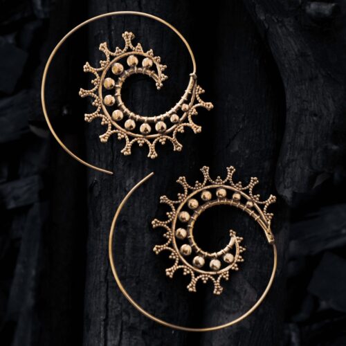 Mandala Spiral Earring