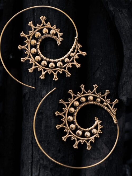 Mandala Spiral Earring