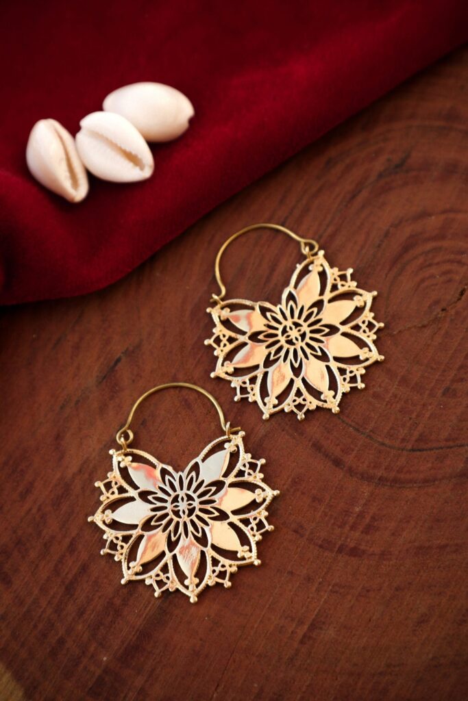 Boucles d’oreilles étoiles géométriques