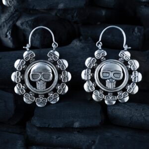 Silver Skull Earrings