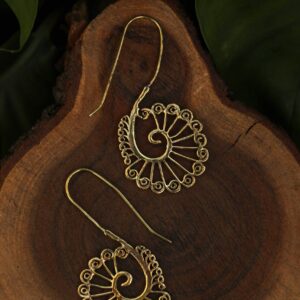 Orecchino Piuma di Pavone