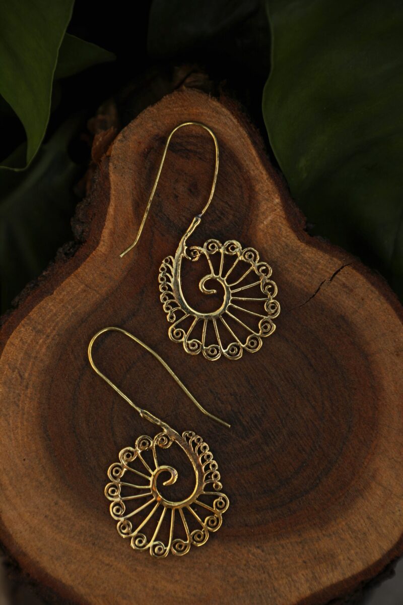 Orecchino Piuma di Pavone