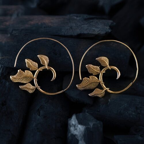 Spiral Leaf earring