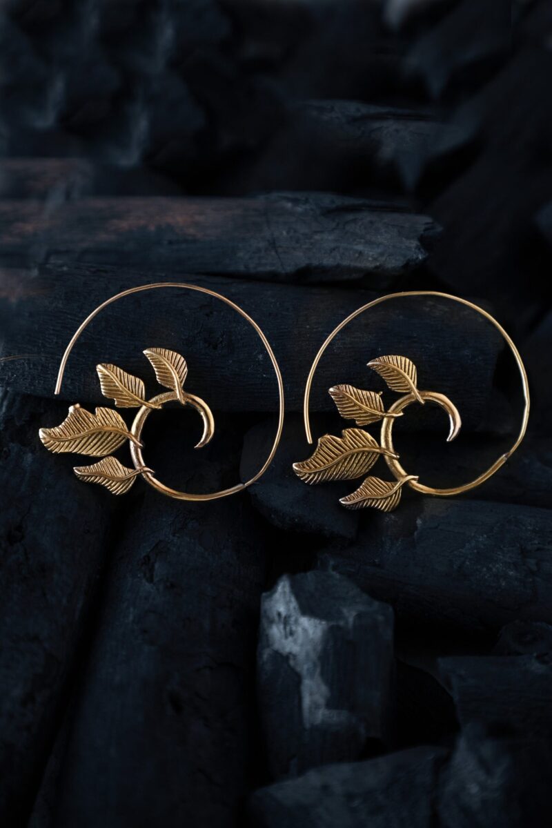 Orecchino Spiral Leaf