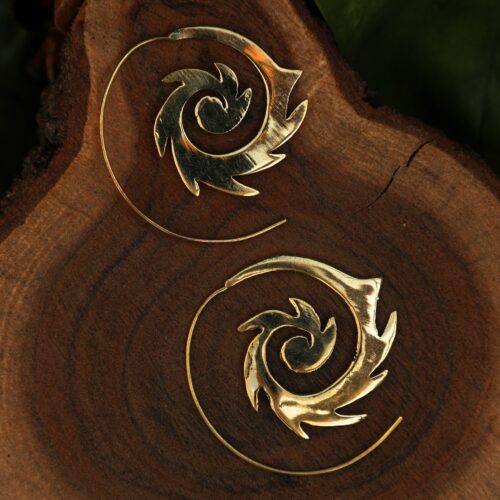 Flame Spiral Earring