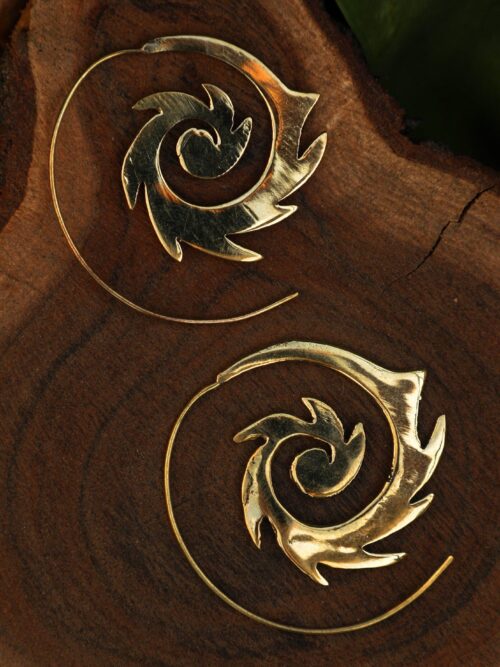 Flame Spiral Earring