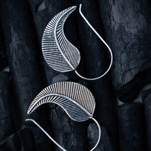 Pendientes de hoja en espiral