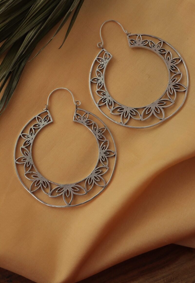Floral Hoop Earring