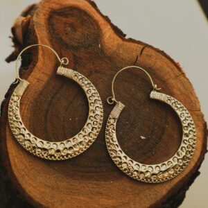 Boucles d’oreilles créoles Dotwork