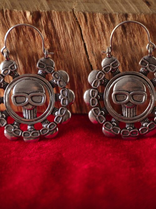 Silver Skull Earrings
