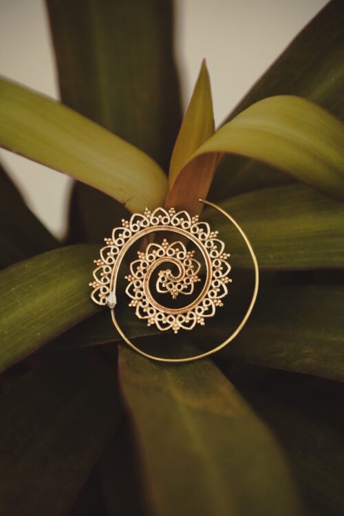 Pendientes de ángel en espiral