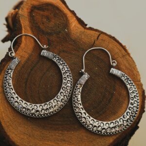 Boucles d’oreilles créoles Dotwork