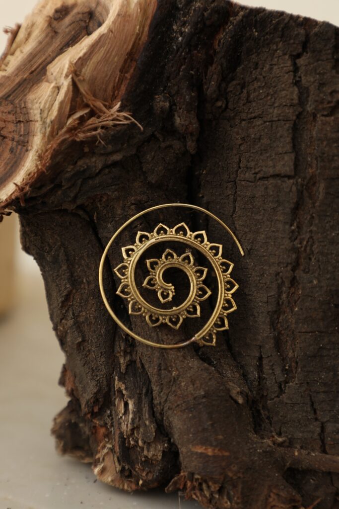 Spiral Lotus Earrings