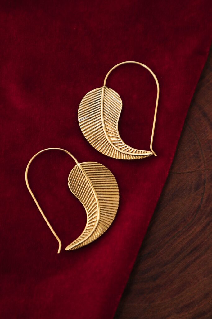 Spiral Leaf Earrings