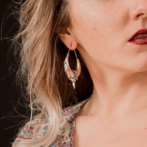 Pendiente Gitano Bañado en Plata